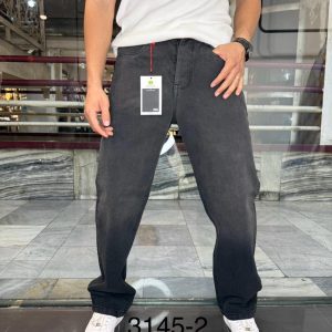 شلوار جین نیم بگ - رنگ ذغالی