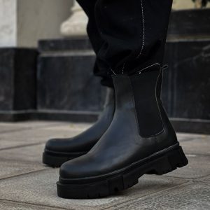 کفش نیم بوت بغل کش - مشکی