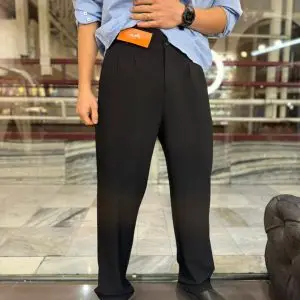 شلوار نیم بگ بارچه بزیاق